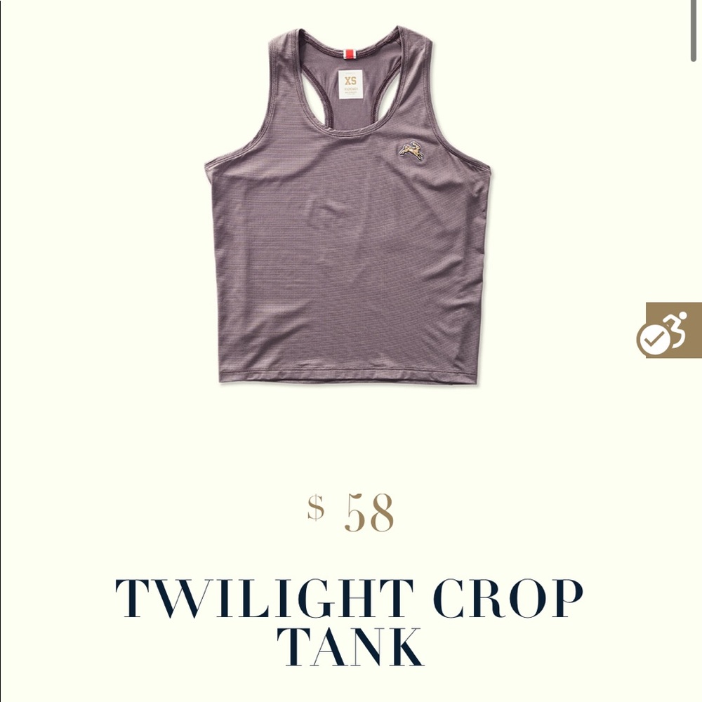 Twilight Crop Tank - L - Tracksmith